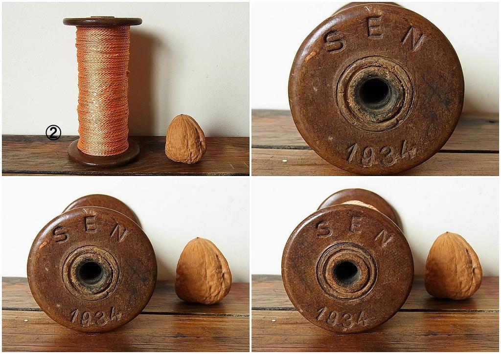 アンティーク 木製ボビン（糸巻き） SEN 1934 - L'objet delicieux
